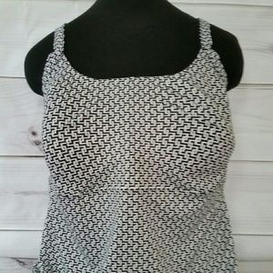 Lands'End Underwired Scoopneck Tankini Top